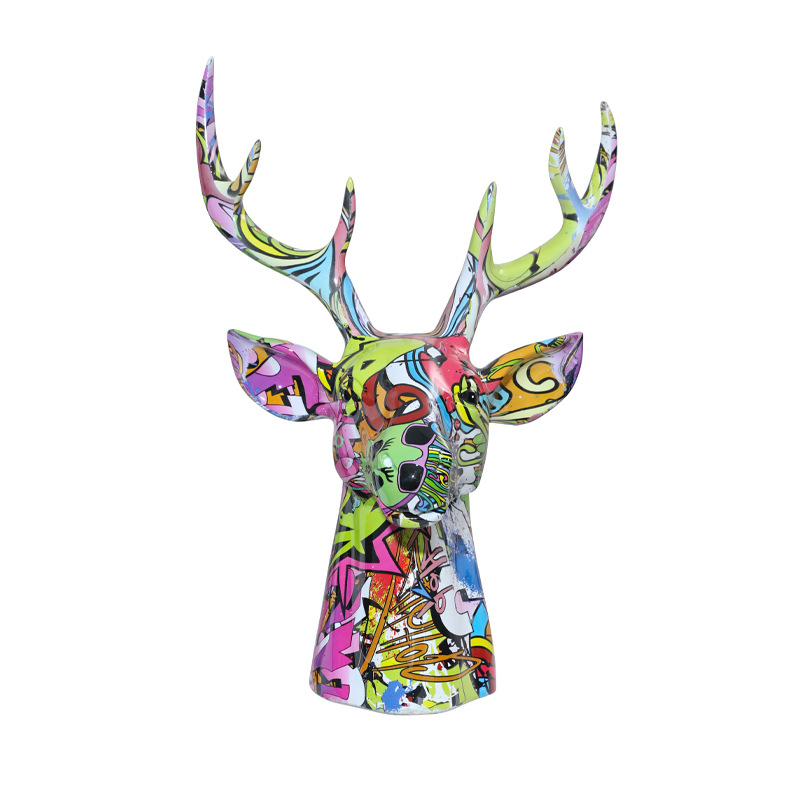 Modern-style colorful deer resin crafts