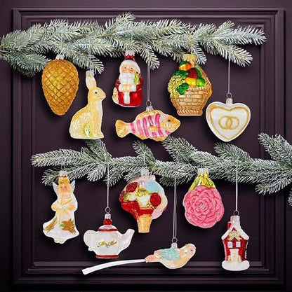 Kurt Adler Noble Gems Wedding Ornament (Set of 12), 2.75"-4"