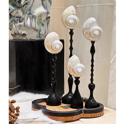 French vintage style moon shell ornament