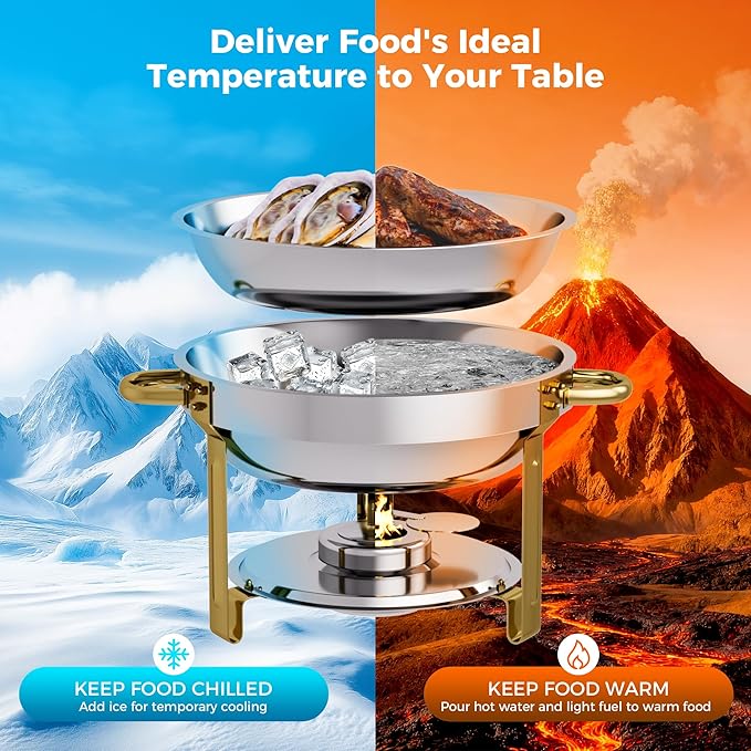 4 Pack Chafing Dishes for Buffet