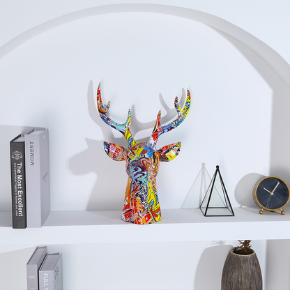 Modern-style colorful deer resin crafts