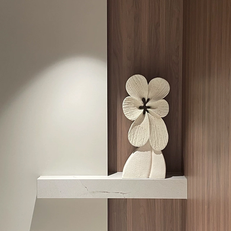 Modern minimalist floral sculpture