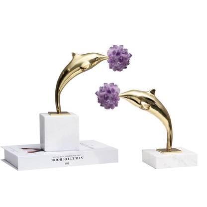 Amethyst Dolphin Ornament