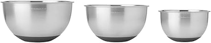 Steel Mixing Bowls, Set Of 3