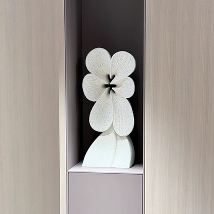 Modern minimalist floral sculpture