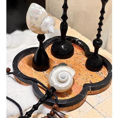 French vintage style moon shell ornament