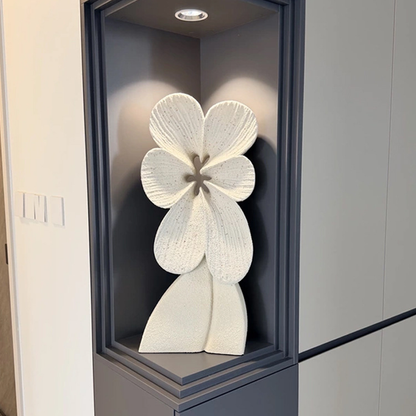 Modern minimalist floral sculpture