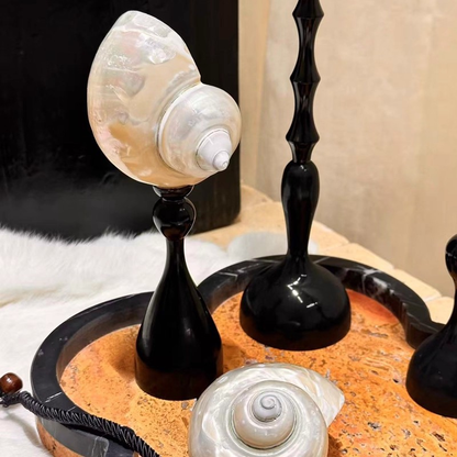 French vintage style moon shell ornament