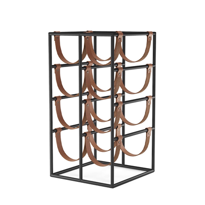 Modern style leather wine rack