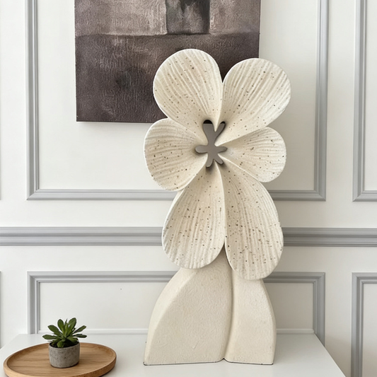 Modern minimalist floral sculpture
