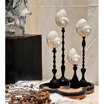 French vintage style moon shell ornament